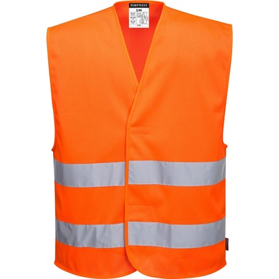 Portwest C374 MeshAir Hi Vis Two Band Reflexná vesta oranžová