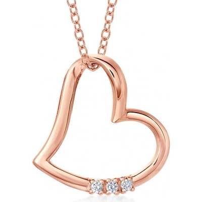 Sofia DIAMONDS zlatý přívěsek srdce s diamantem AUAOQP14R0P-H-I