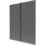 Mexen Velar двакрил параван за вана, плъзгащ се 140 x 150 см, графит, gun metal - 896-140-000-41-95 (896-140-000-41-95)