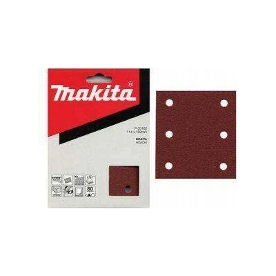MAKITA P-33102 brusný papír 114*102mm, K80, 10ks, suchý zip