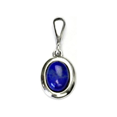 Čištín Zlatý přívěsek přírodní Lapis lazuli bílé i žluté zlato P 1355 22