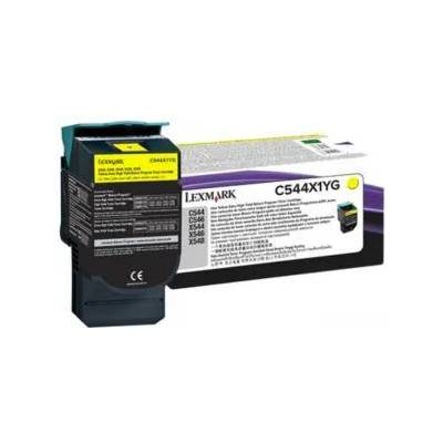 Lexmark Консуматив Lexmark C544, X544, Extra High Yield Return Programme Toner Cartridge, 4 копия, Жълт, C544X1YG