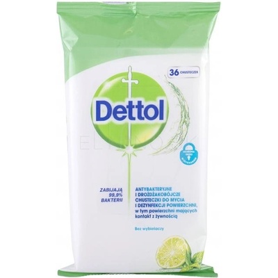 Dettol Antibakteriálne utierky na povrchy Citrón a Limeta 36 ks