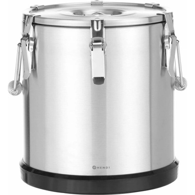 Nerezová termoska Kitchen Line pro přepravu potravin, HENDI, Kitchen Line, 22L, Stříbrná, o330x(H)370mm