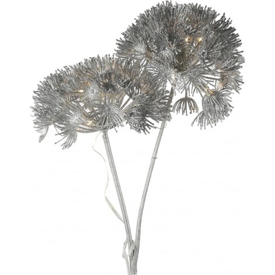 Harasim Svítící větvička Heracleum 15 LED 77 cm stříbrná