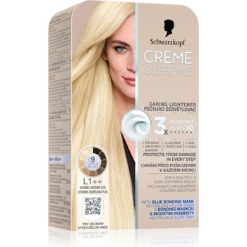 Schwarzkopf Creme Supreme перманентната боя за коса за изсветляване на косата цвят L1++ Extreme Lightener Plus 60ml