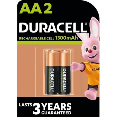 Duracell Акумулаторна батерия DURACELL R6 AA, 1300mAh NiMH, 1.2V, 4 бр. в опаковка (DUR-BR-AA-1300MAH-4PK)
