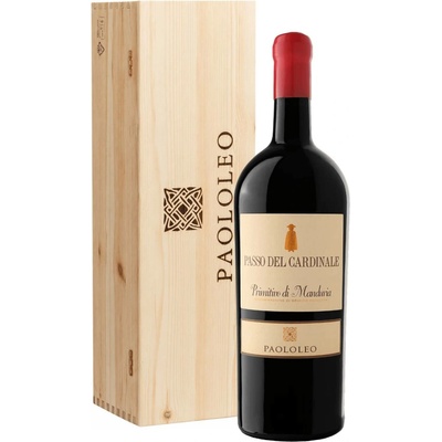 Paololeo Primitivo di Manduria D,O,P, Passo del Cardinale 14% 3 l (kazeta)