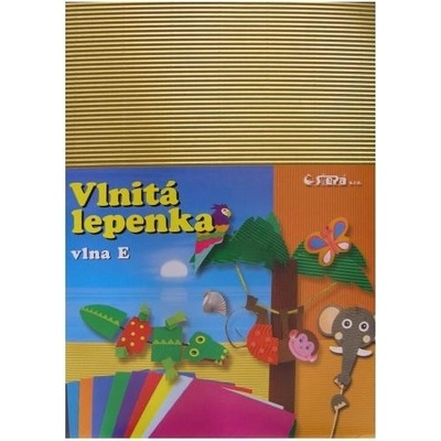 Lepenka E-Welle 260g 34,5 x 24,5cm rovná-zlatá 10 listů
