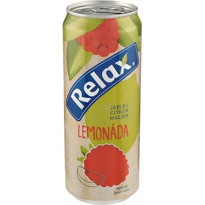 Relax Lemonáda jablko citrón malina sýtená limonáda 330 ml