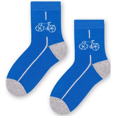 Chlapčenské ponožky s bicyklom modrá