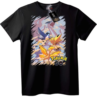 NOONEBRAND Тениска Легендарни Птици от Pokémon GO - 2XL, Black
