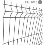  МРЕЖА-ОГРАДНО ПАНО ПОЦИНКОВАНО АНТРАЦИТ С ПВЦ ф4.5 2.5х1м (rall7016m)