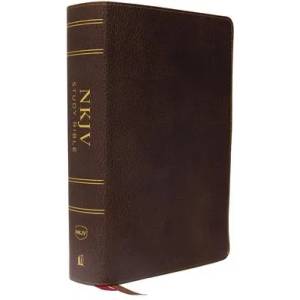 NKJV Study Bible, Premium Calfskin Leather, Brown, Full-Color, Thumb Indexed, Comfort Print | Thomas Nelson (ISBN: 9780785220718)