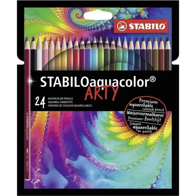 Pastelky STABILO aquacolor, sada 24 ks v kartonovém pouzdru"ARTY"