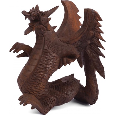 Dřevěná socha Drak ↑20 cm