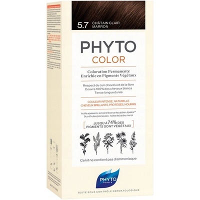 Phyto Color barva 5.7 Light Chestnut Brown