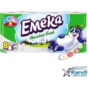  Тоалетна хартия Емека Mountain Fresh 8бр