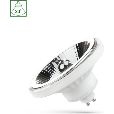 Spectrum LED LED AR111 GU10 230V 10W SMD 20DEG Teplá bílá stmívatelné Bílá