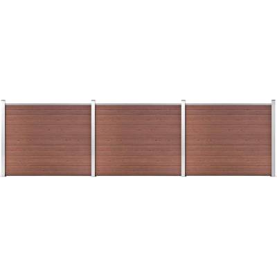 OMAXI Set plotového dílce WPC 526 x 146 cm hnědý 367001