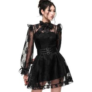 KILLSTAR дамска тюлена рокля killstar - insecta - черна - ksra015341