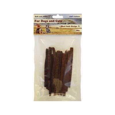 For Dogs and Cats Hovězí maso proužky měkké 80 g
