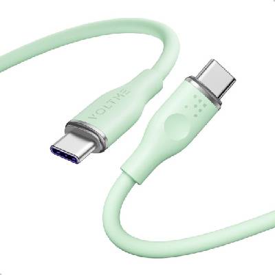 Powerlink Moss кабел за зареждане и данни - USB-C към USB-C - 1 m - зелен (84025)