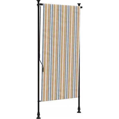 VidaXL Venkovní roleta, žluto-bílá, 120x270 cm, tkanina a ocel
