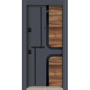 Starsteeldoor Блиндирана врата d-01 Антрацит - натурал (цена без монтаж)