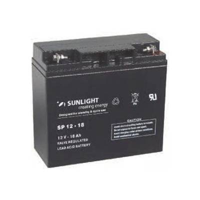 Accupower Батерия за UPS устройство SUNLIGHT BATTERY 12 V, 18 AH, 2 x F2, 181 x 77 x 167 mm, Черна