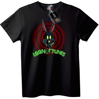 NOONEBRAND Тениска Черен Заек Looney Tunes - 7XL, White