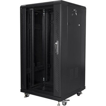 Lanberg Комуникационен шкаф Lanberg rack cabinet 19" free-standing 22U/600x600 (flat pack) black (FF01-6622-12B)