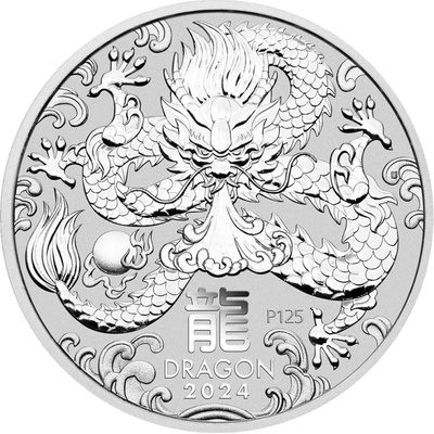 Lunar III Stříbrná investiční mince Rok Draka 2 Oz