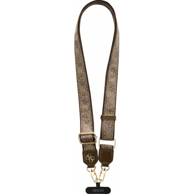 Guess Crossbody Popruh PU 4G Metal Logo Brown