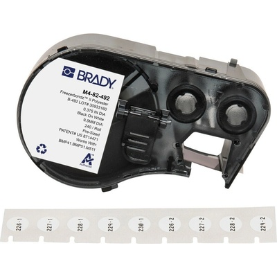 Brady M4-82-492 / 170778, 9.53 mm, Polyester, čierna tlač / biely podklad