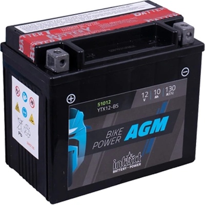 Мото акумулатор intAct Bike-Power AGM YTX12-BS 10Ah L+ (51012)