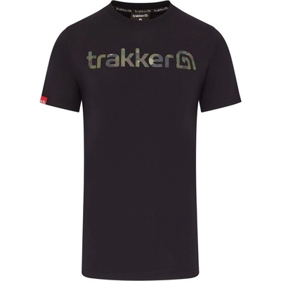 Trakker Tričko CR Logo T-Shirt Black Camo