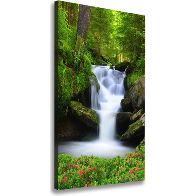 Vertikálny foto obraz na plátne Vodopád v lese 50x100 cm