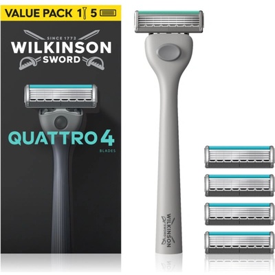 Wilkinson Sword Quattro самобръсначка + резервни ножчета