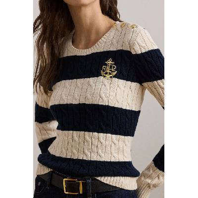 Ralph Lauren Памучен пуловер Lauren Ralph Lauren в бежово 200957480 (200957480)