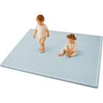 Ginger Home Детски Мемори Килим GINGER HOME LOLLA, 150x200 см, 3, 5 см Дебелина, Кадифено Мек Водоустойчив Горен Слой, Мемори Пяна, Противохлъзгаща Основа, Син