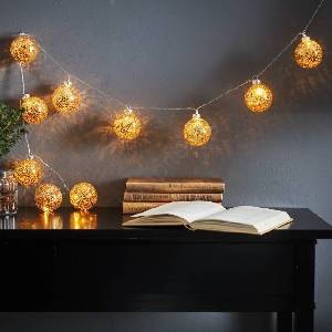 EGLO 411115 - LED гирлянда GLITTER 10xLED/2xAA 1, 65m топло бяло (EG411115)