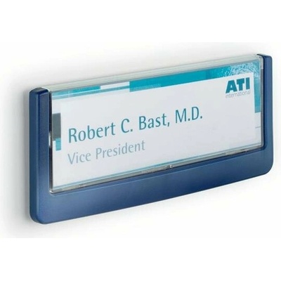 Informačná tabuľka, 149x52,5 mm, DURABLE CLICK SIGN, modrá