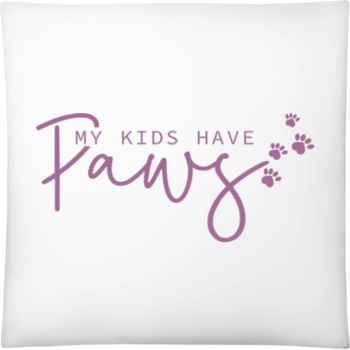 Darčeky PrintEQ Vankúš Dizajn Moje deti majú labky Biela 40x40
