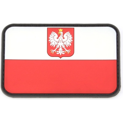 JTG PVC 3D nášivka "vlajka Polska" - barevná + Doprava zdarma
