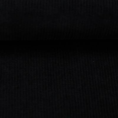 Velur – elastický úpletový manšestr černá 299