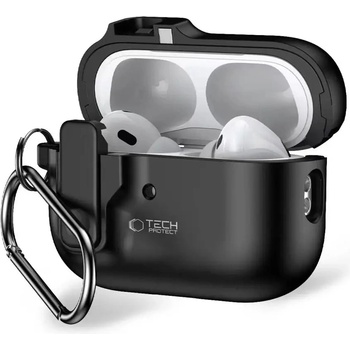Tech-Protect Тънък калъф Tech-Protect с карабинер за Apple AirPods Pro 1 / 2 - черен (5906302376261)