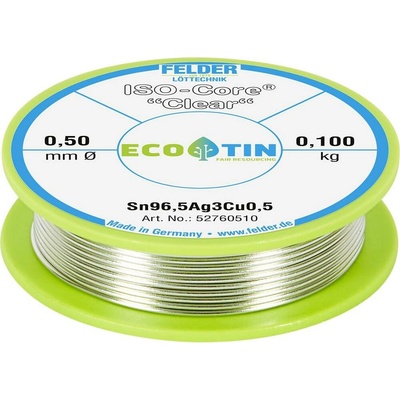 Felder ISO-Core Clear SAC305 pájecí cín cívka Sn96,5Ag3Cu0,5 0.100 kg 0.5 mm
