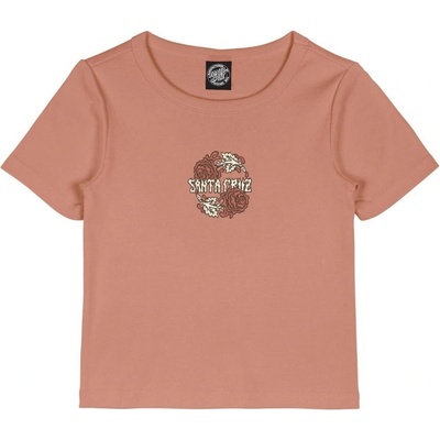 SANTA CRUZ tričko Dressen Rose Crew Two Front T Shirt Clay CLAY