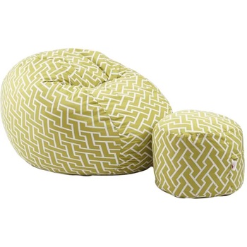 Image 1 of Pufrelax Комплект Барбарон с табуретка за крака 500л. Matusalem, Zippity Green, Перящ се калъф, Подходящ за деца, Пълнеж с микс от мемори пяна и дунапрен, Гама Premium